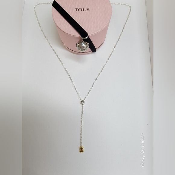 TWO-TONE TOUS JOY BITS NECKLACE WITH BEAR - Picture 3 of 5